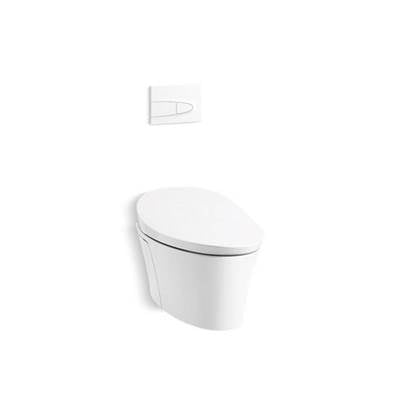 Kohler 76395-0- Veil® Intelligent compact elongated dual-flush wall hung toilet bowl and actuator plate | FaucetExpress.ca