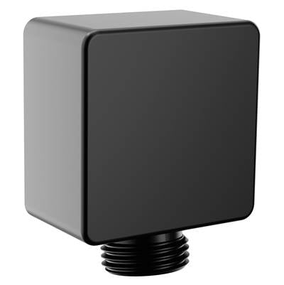 Moen A721BL- Modern Square Drop Ell Handheld Shower Wall Connector In Matte Black - FaucetExpress.ca