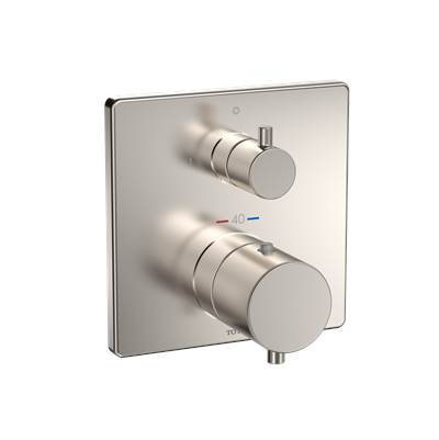 Toto TBV02404U#BN- Thermo 2Way Div Valve,G,Square Brushed Nickel W/ Shut Off | FaucetExpress.ca