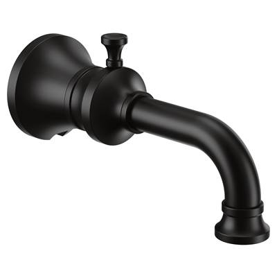 Moen S5000BL- Colinet Traditional Diverter Tub Spout with Slip-fit CC Connection in Matte Black