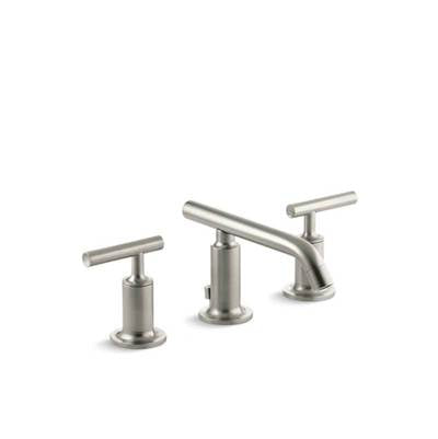 Kohler 14410-4-BN- Purist® Widespread bathroom sink faucet with low lever handles and low spout | FaucetExpress.ca