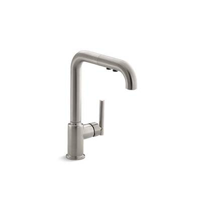 Kohler 7505-VS- Purist® single-hole kitchen sink faucet with 8'' pull-out spout | FaucetExpress.ca