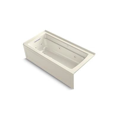 Kohler 1949-XGHLA-96- Archer® 66'' x 32'' integral apron whirlpool + Heated BubbleMassage air bath with left-hand drain | FaucetExpress.ca
