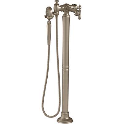 Kohler T72790-9M-BV- Artifacts® floor-mount bath filler trim with handshower | FaucetExpress.ca