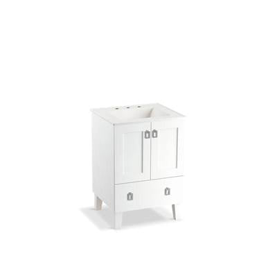 Kohler 99527-LG-1WA- Poplin® 24'' bathroom vanity cabinet with legs, 2 doors and 1 drawer | FaucetExpress.ca