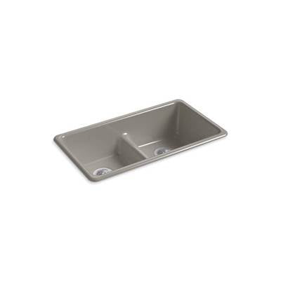 Kohler 5312-K4- Iron/Tones® 33'' x 18-3/4'' x 9-5/8'' Smart Divide® top-mount/undermount double-equal kitchen sink | FaucetExpress.ca