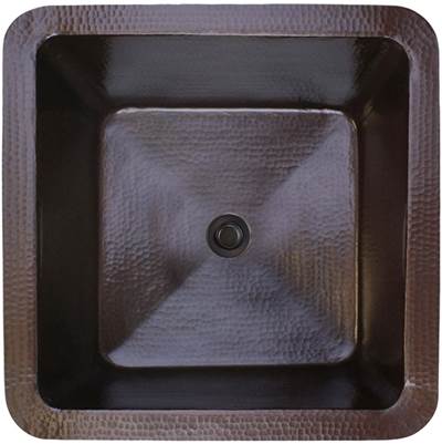 Linkasink C007-2 - Hammered Large Square with 2'' drain opening