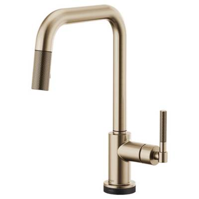 Brizo 64053LF-GL- Square Spout Pull-Down With Smarttouch, Knurled Handle | FaucetExpress.ca