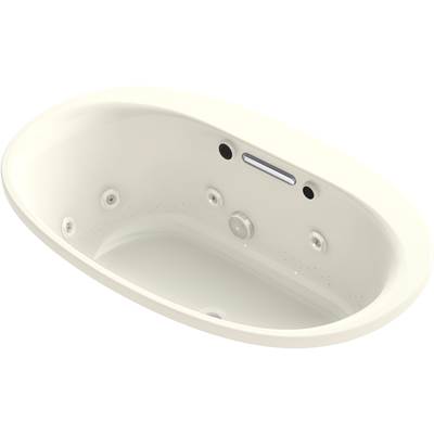 Kohler 5714-XHGH-96- Underscore Oval 60-in X 36-in Heated Bubblemassage Air Bath With Whirlpool, Center Drain | FaucetExpress.ca