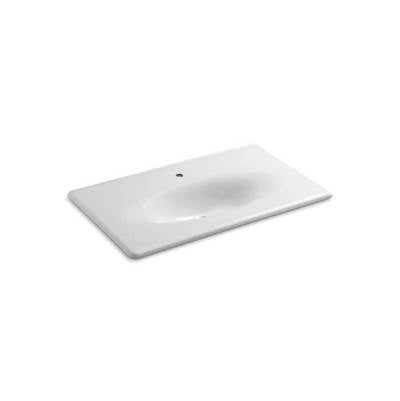 Kohler 3051-1-0- Iron/Impressions® 37'' vanity-top bathroom sink with single faucet hole | FaucetExpress.ca