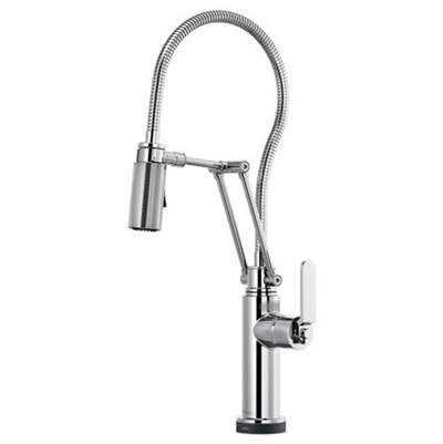 Brizo 64144LF-PC - Smarttouch Articulating Faucet With Industiral Handle And Fi