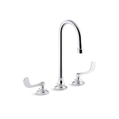 Kohler 800T70-5AKL-CP- Triton® Bowe® 1.0 gpm widespread bathroom sink faucet with laminar flow, gooseneck spout and wristblade handles, drain not included | FaucetExpress.ca