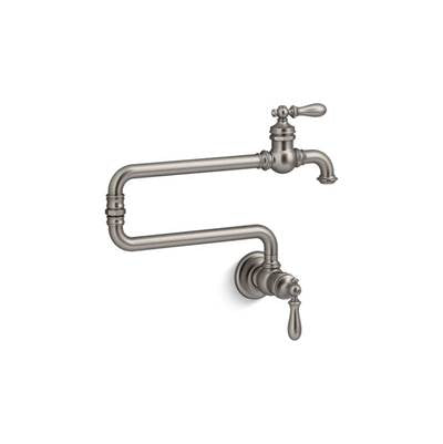Kohler 99270-VS- Artifacts® single-hole wall-mount pot filler kitchen sink faucet with 22'' extended spout | FaucetExpress.ca