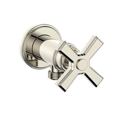 Vogt EC.Z4.02.PN- Zehn Brass Elbow Connector with Shut-Off Polished Nickel