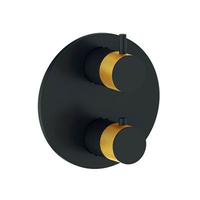Vogt TM.DA.320.GB- Drava Trim for 3-Way Thermostatic Valve Matte Gold Matte Black