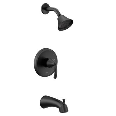 Moen UT2743EPBL- Glyde M-Core 2-Series Eco Performance 1-Handle Tub And Shower Trim Kit In Matte Black (Valve Sold Separately)