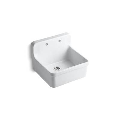 Kohler 12701-0- Gilford 24'' x 22'' x 17-1/2'' wall-mount/top-mount single-bowl kitchen sink | FaucetExpress.ca