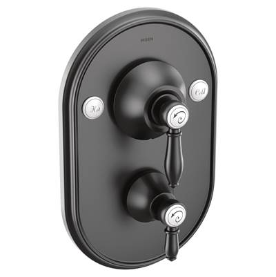 Moen TS32100BL- Weymouth Posi-Temp with Built-in 3-Function Transfer Valve Trim Kit, Valve Required, Matte Black - FaucetExpress.ca