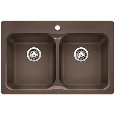 Blanco 400307- VISION 210 Drop-in Kitchen Sink, SILGRANIT®, Café | FaucetExpress.ca