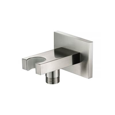 Isenberg HS8006BN- Square Wall Elbow With Holder Combo | FaucetExpress.ca