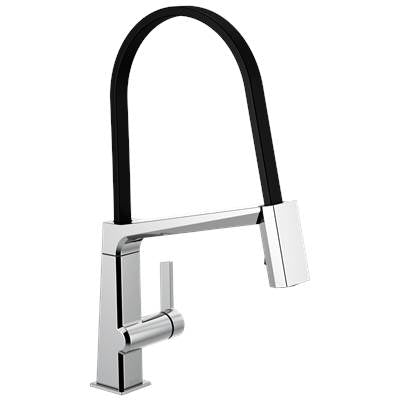 Delta 9693-DST- Single Handle Exposed Hose Kitchen Faucet | FaucetExpress.ca