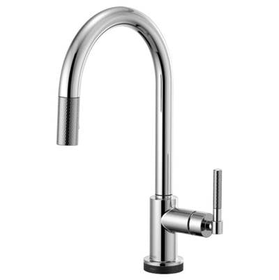 Brizo 64043LF-PC- Arc Spout Pull-Down With Smarttouch, Knurled Handle | FaucetExpress.ca