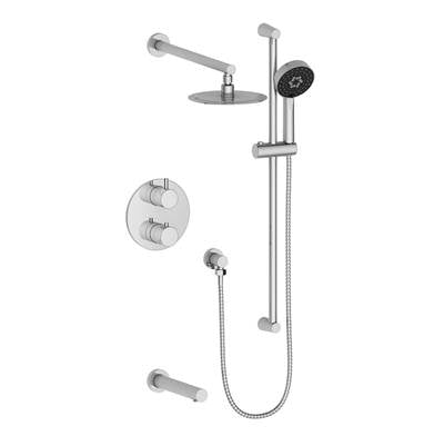 Vogt SET.WL.320.314.CC- Worgl 3-Way Thermostatic Shower Set - 4' Ceiling Arm Chrome