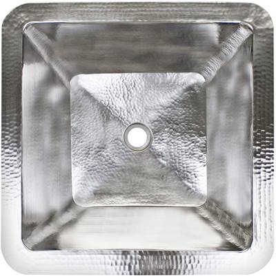 Linkasink C007-2 - Hammered Large Square with 2'' drain opening
