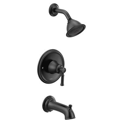 Moen T2183BL- Dartmoor Posi-Temp 1-Handle Tub And Shower Faucet Trim Kit In Matte Black (Valve Not Included)