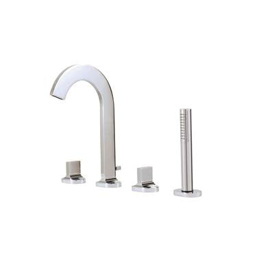 Aquabrass - 39518 Cut 4Pce D/Mount Tub Filler With Handshower