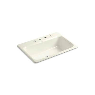 Kohler 5832-4-96- Bakersfield 31'' x 22'' x 8-5/8'' top-mount single-bowl kitchen sink with 4 faucet holes | FaucetExpress.ca