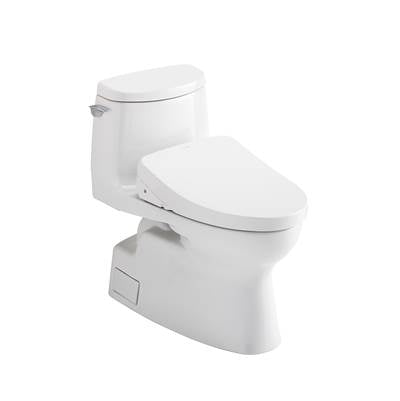 Toto MW6143056CUFGA#01- Toto Washlet+ Carlyle Ii 1G One-Piece Elongated 1.0 Gpf Toilet With Auto Flush Washlet+ S550E Contemporary Bidet Seat Cotton White