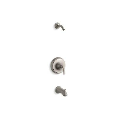 Kohler TLS10275-4-BN- Forté® Sculpted Rite-Temp(R) bath and shower valve trim with slip-fit spout, less showerhead | FaucetExpress.ca