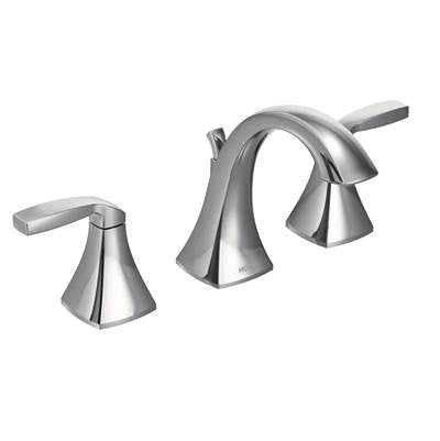 Moen T6905- Voss 8 in. Widespread 2-Handle High-Arc Bathroom Faucet Trim Kit in Chrome (Valve Not Included)