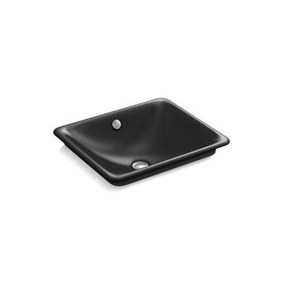 Kohler 5400-P5-7- Iron Plains® Rectangle Wading Pool® Vessel bathroom sink with Iron Black painted underside | FaucetExpress.ca