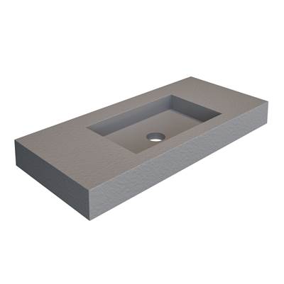 Royal Bath and Marble PETSTONE4018CE- WASHBASIN PETRA WALL HUNG 40" CEMENTO