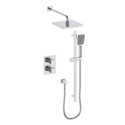 Vogt TM.AP.220.220.CC- Kapfenberg Trim for 2-Way Thermostatic Set - 10' Rainhead and Handheld Chrome