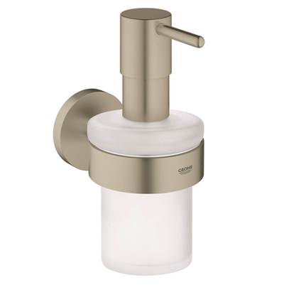 Grohe 40448EN1- Essentials Soap Dispenser with Holder, brushed nickel | FaucetExpress.ca