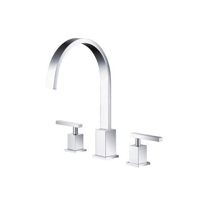 Isenberg 150.2000CP- Three Hole 8" Widespread Two Handle Bathroom Faucet | FaucetExpress.ca