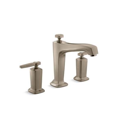 Kohler T16236-4-BV- Margaux® Deck-mount bath faucet trim for high-flow valve with diverter spout and lever handles, valve not included | FaucetExpress.ca