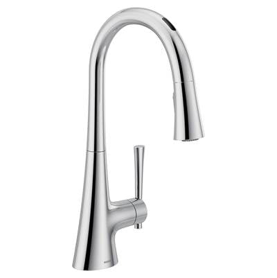 Moen 9126EVC- Kurv Smart Faucet Touchless Pull Down Sprayer Kitchen Faucet With Voice Control And Power Boost, Chrome