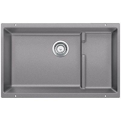 Blanco 401684- PRECIS Cascade Undermount Sink, SILGRANIT®, Metallic Gray | FaucetExpress.ca