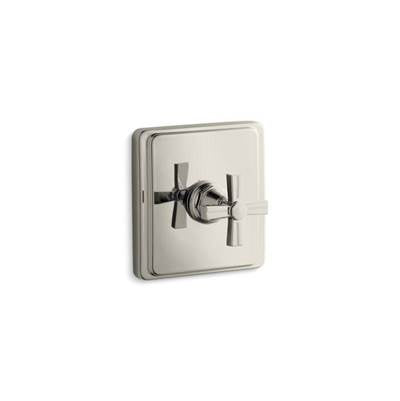 Kohler T13173-3B-SN- Pinstripe® Valve trim with cross handle for thermostatic valve, requires valve | FaucetExpress.ca