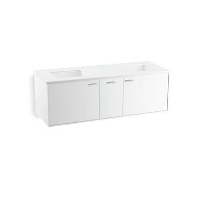 Kohler 99548-1WA- Jute® 60'' wall-hung bathroom vanity cabinet with 2 doors and 1 drawer | FaucetExpress.ca