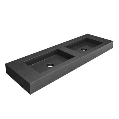 Royal Bath and Marble PETSTONE5518GR- WASHBASIN PETRA WALL HUNG 55" GRAFFITO