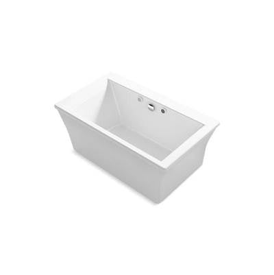 Kohler 24019-GHW-0- Stargaze® 60'' x 36'' freestanding Heated BubbleMassage air bath with Bask® heated surface and fluted shroud | FaucetExpress.ca