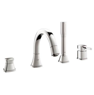 Grohe 19936000- Grandera Roman Tub Filler, Single Handle, Personalized Hand Shower, Chrome | FaucetExpress.ca