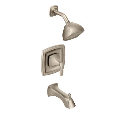 Moen T2693BN- Voss Posi-Temp Single-Handle Tub and Shower Trim Kit in Brushed Nickel (Valve Not Included)