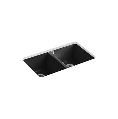 Kohler 5873-5U-7- Deerfield® 33'' x 22'' x 9-5/8'' Undermount double-equal kitchen sink | FaucetExpress.ca