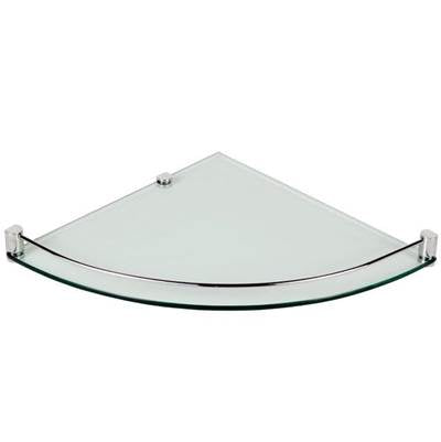 Laloo 5611T BG- Corner Single Glass Shelf - Brushed Gold | FaucetExpress.ca